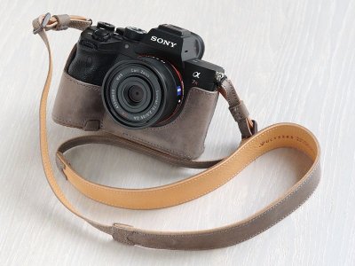 Photo3: Leather Camera Body Suit [for SONY a7R IV / a9 II / a7S III]