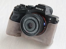 Photo1: Leather Camera Body Suit [for SONY a7R IV / a9 II / a7S III] (1)